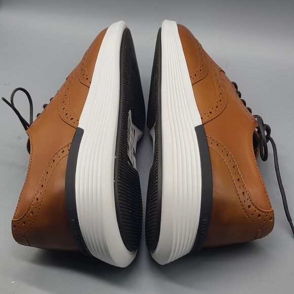 Wolf And Shepherd Shoes Mens Sz 8 Honey Brown Crossover Derby Leather New